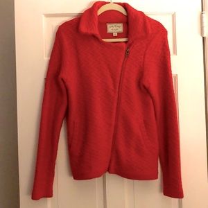 Sweater jacket with zipper